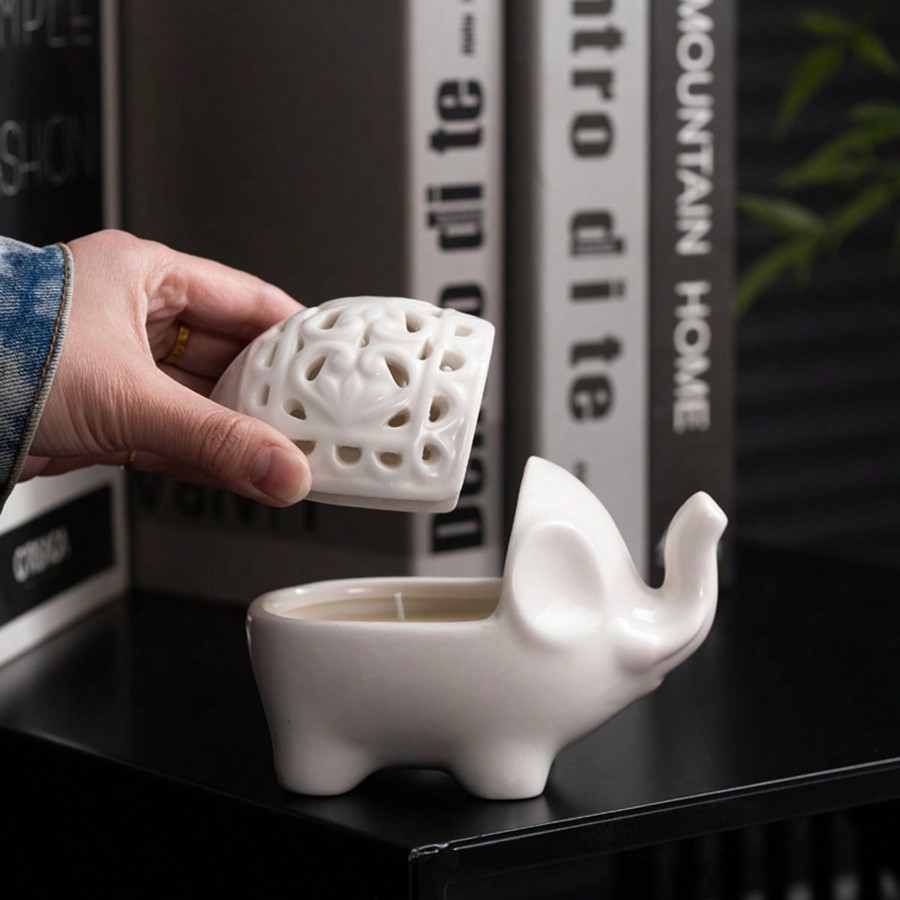 Cute Elephant Ceramic Aroma Bu - Wax Melt Burner 评论和价格