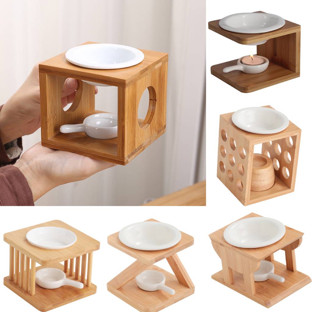 Wooden Essential Oil Burner wi - Wax Melt Burner 评论和价格