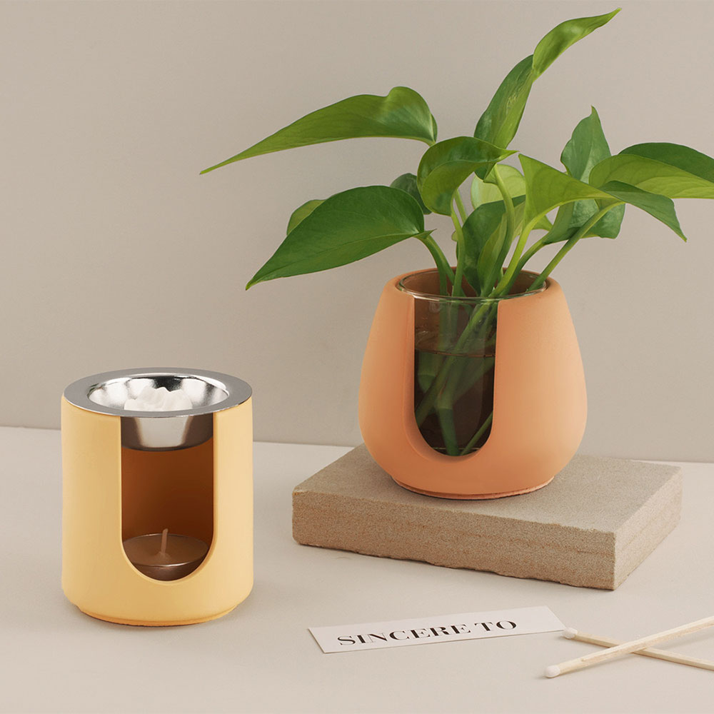 Cylindrical Incense Burner Sil - Wax Melt Burner 评论和价格