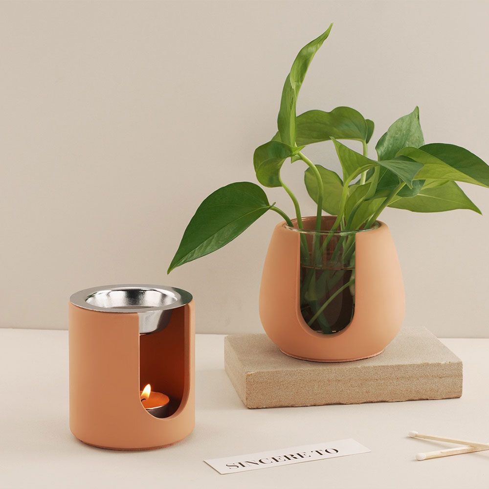 Cylindrical Incense Burner Sil - Wax Melt Burner 评论和价格