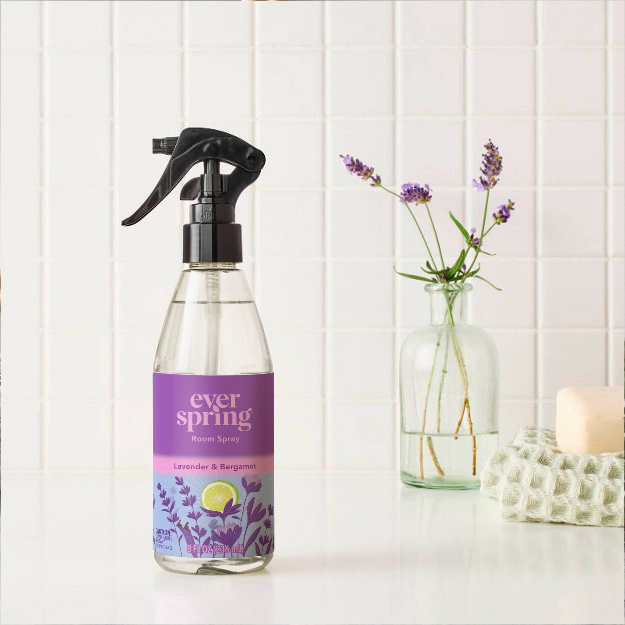 Lavender Bergamot Room Spray W - Home Fragrance Mist 评论和价格