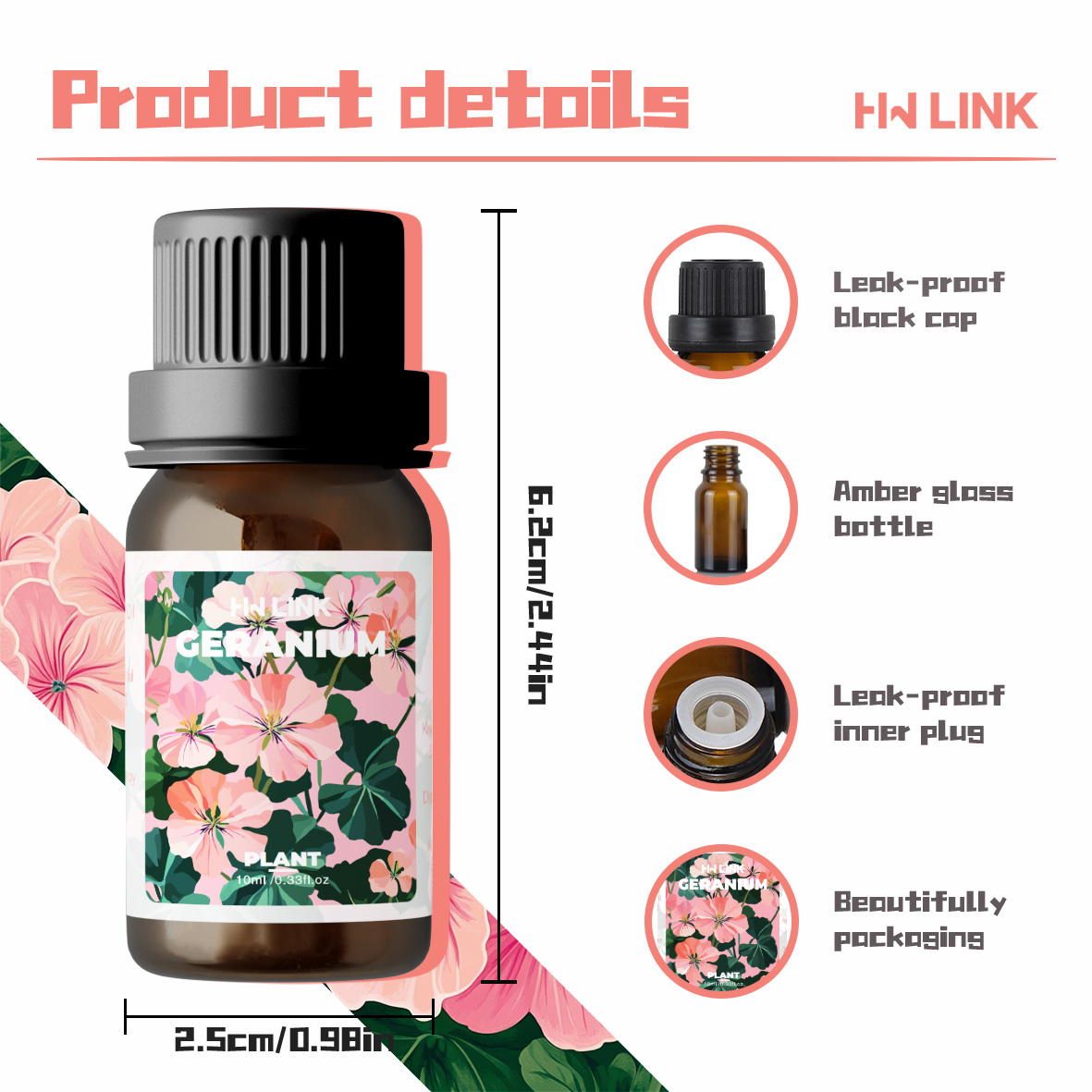 Geranium Essential Oil 10ml 10 - Home Fragrance Gift 评论和价格