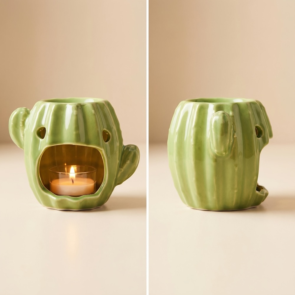 Cactus Shaped Ceramic Oil Burn - Wax Melt Burner 评论和价格