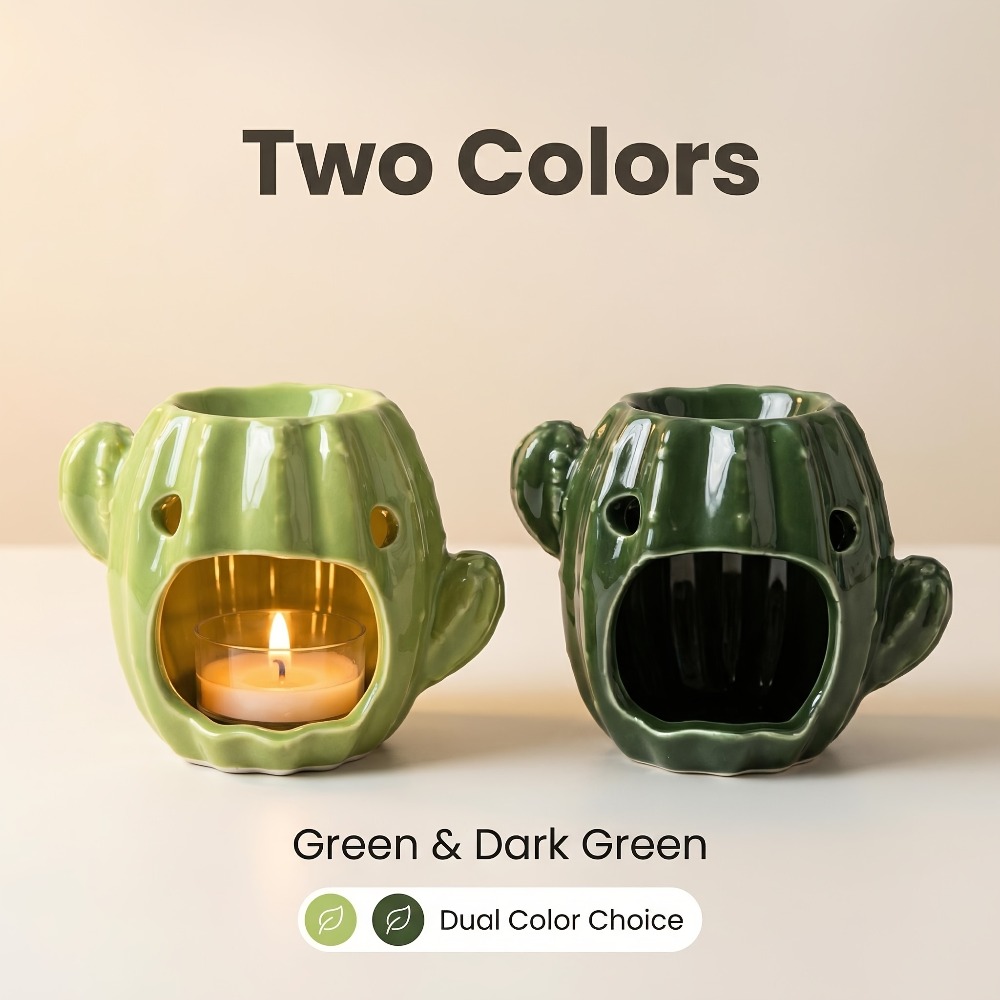 Cactus Shaped Ceramic Oil Burn - Wax Melt Burner 评论和价格